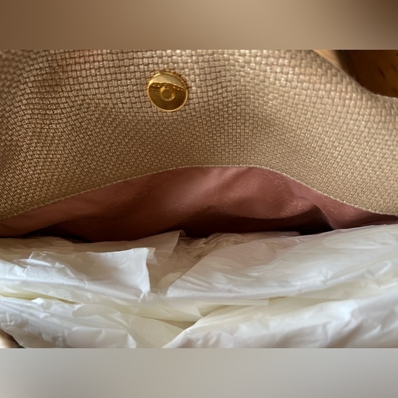 NWT + Dust Bag - Stella McCartney Metallic Raffia Small Falabella Tote - Picture 11 of 16